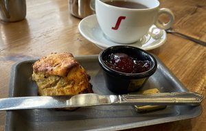 A scone at Basecamp