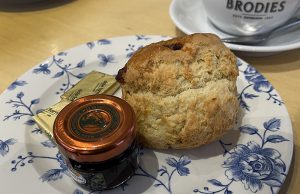 A scone at Crieff Hydro