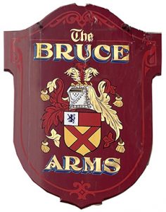 Sign for the Bruce Arms in Limekilns