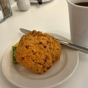 A scone at the National Portrait Gallery, Edinburgh