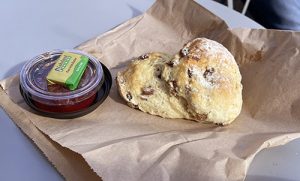 A scone at the Bothy Bakery, Grantown-on-Spey