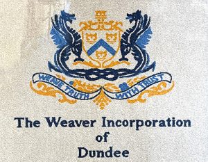 Embroidered crest for The Weaver Incorporation of Dundee