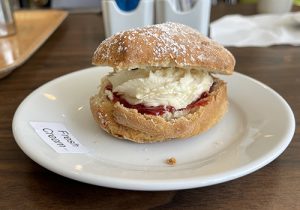 A scone at Blossoms