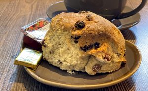A scone at the Harbour Café